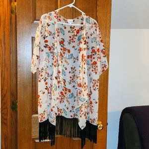 Sheer Floral Kimono